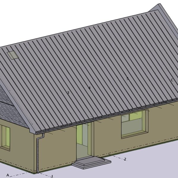 Architectural and structural construction drawings, Tukums, Latvia