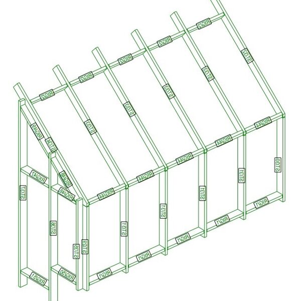 Privat house wintergarden glazed construction drawings, Riga, Latvia
