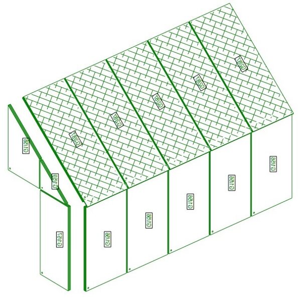 Privat house wintergarden glazed construction drawings, Riga, Latvia