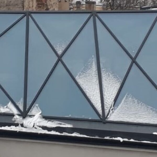 Restaurant roof glazed construction drawings, Riga, Latvia