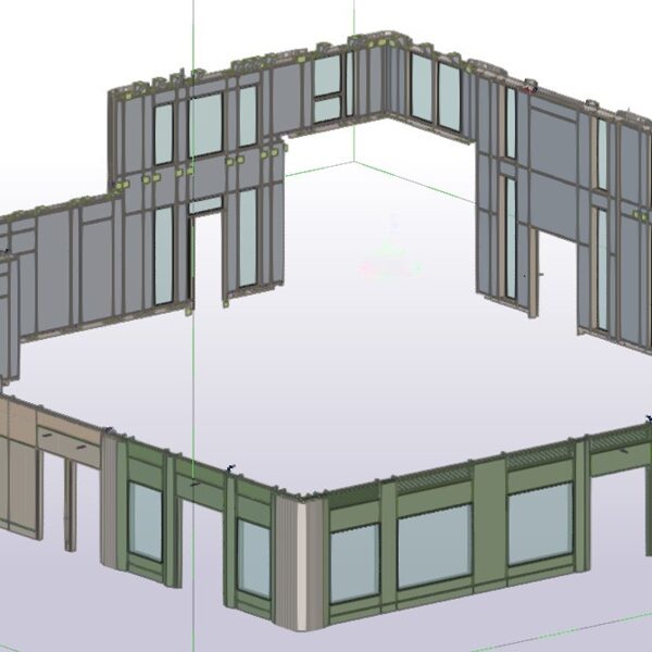 Groundfloor Stick facade production drawings, 450m2, Elephant Park, London, UK