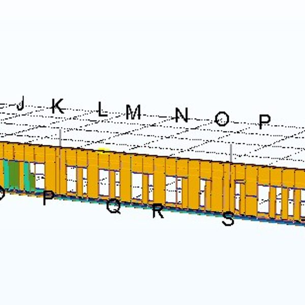 Landspitali hospital stick facade production drawings, 950m2, Reykjavik, Iceland