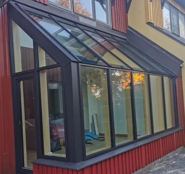 Privat house wintergarden glazed construction drawings, Riga, Latvia