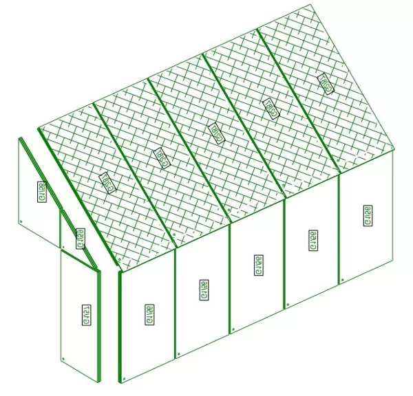 Privat house wintergarden glazed construction drawings, Riga, Latvia